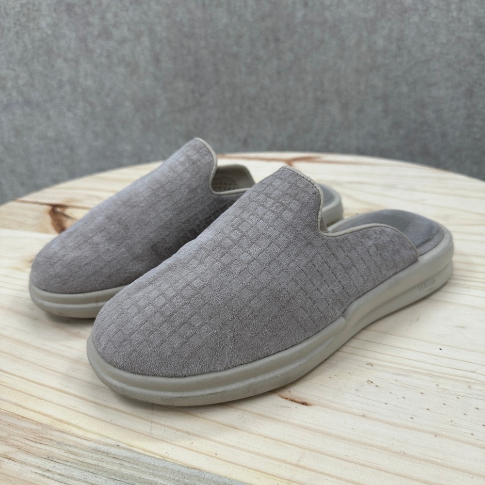 Lusso Cloud Pelli Suede Slippers Mens 5 Womens 7 Waffle Knit Comfort Mules